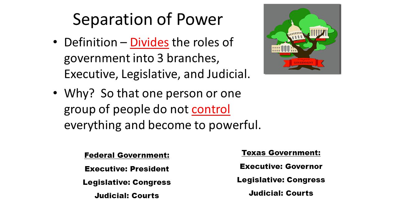 SEPARATION OF POWERS